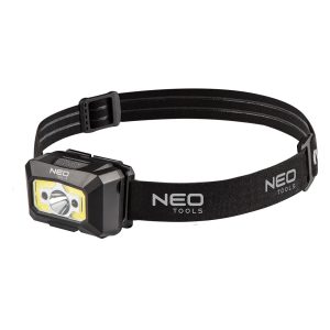 NEO Fejlámpa tölthető USB lm COB LED mozgaserzekelovel