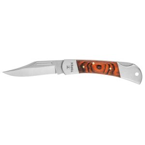 TOPEX Összecsukható kés retesszel cm penge fa markolat