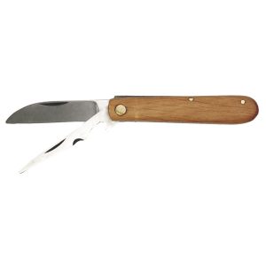 TOPEX Összecsukható kés retesszel teljes mm fa markolat két reszes